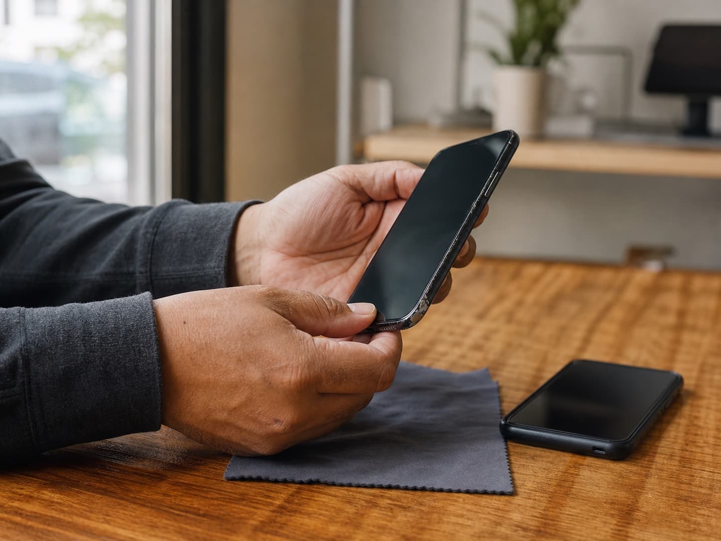 Gebruikte iPhone 12 wordt zorgvuldig gecontroleerd voor een prijsindicatie